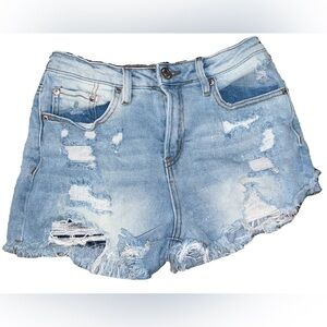 #46
Almost Famous Blue Distressed Jean Shorts